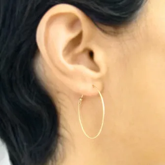 <!--ER614-->small oval dainty hoop earrings