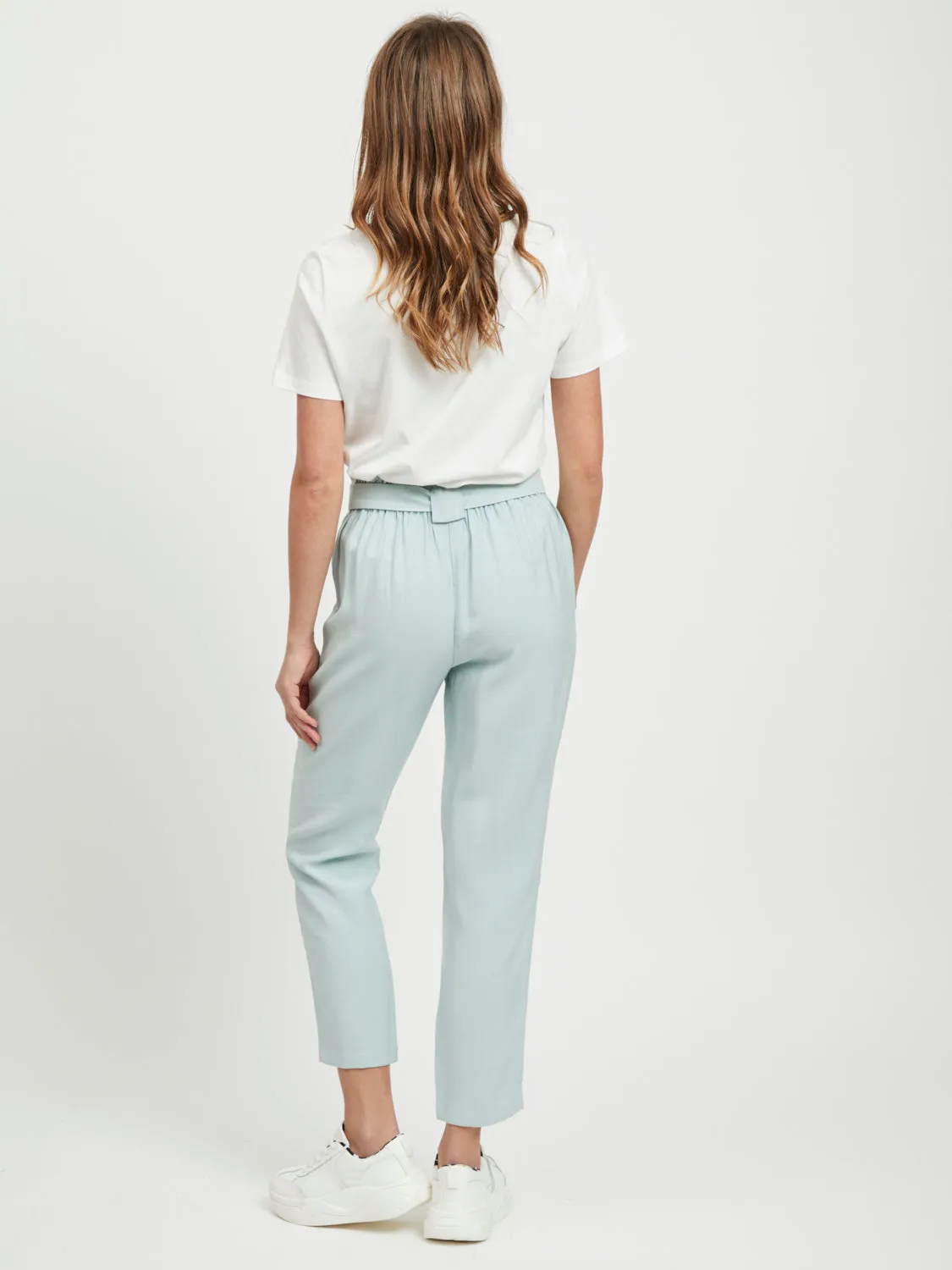 Lukki Paper Bag Trousers - Blue Haze