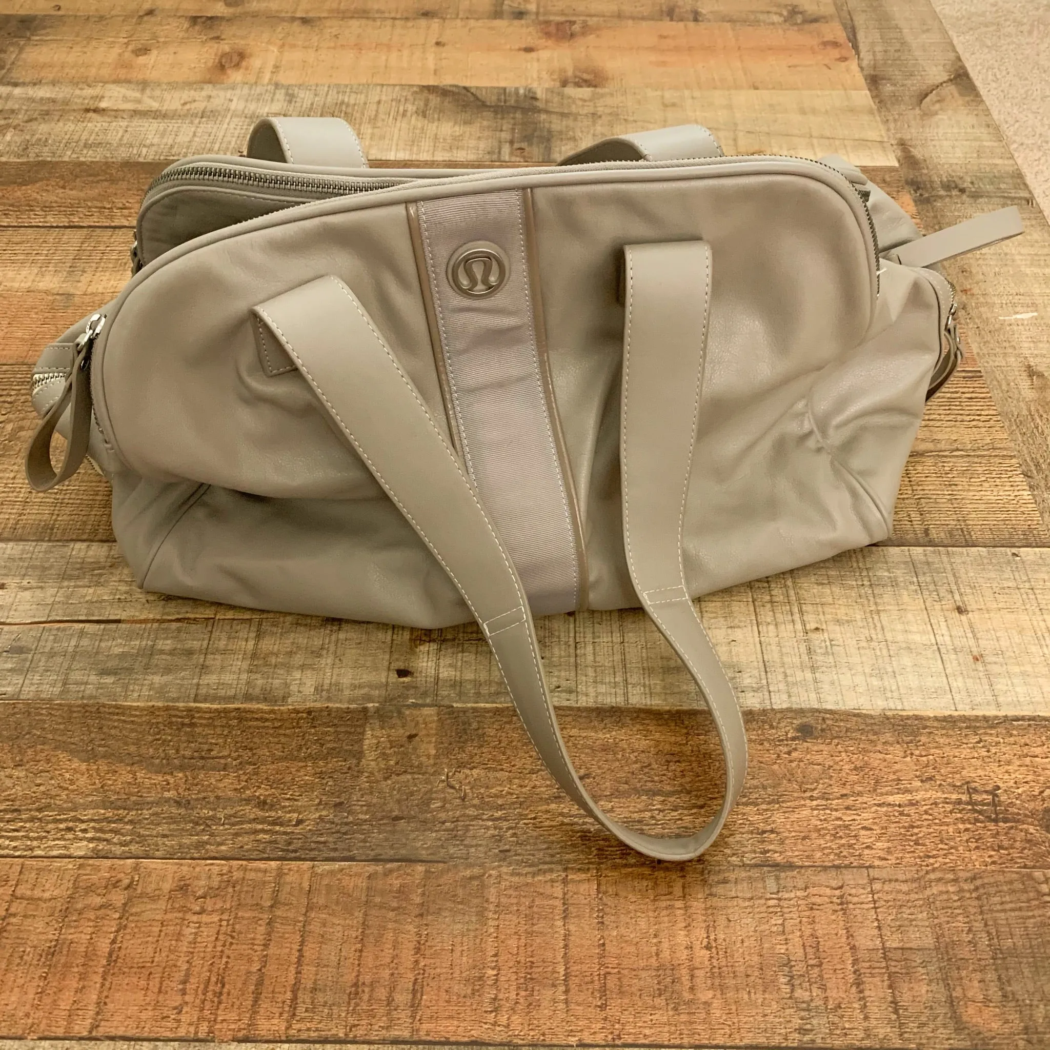 Lululemon Grey Multi Pocket Gym Bag