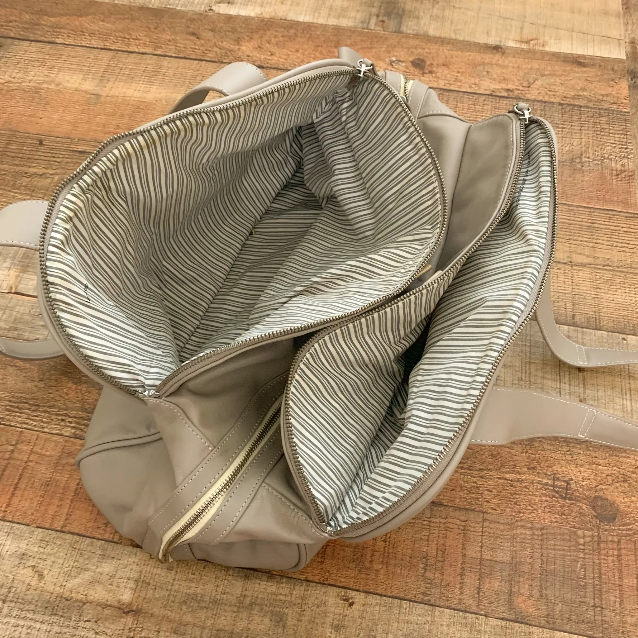 Lululemon Grey Multi Pocket Gym Bag