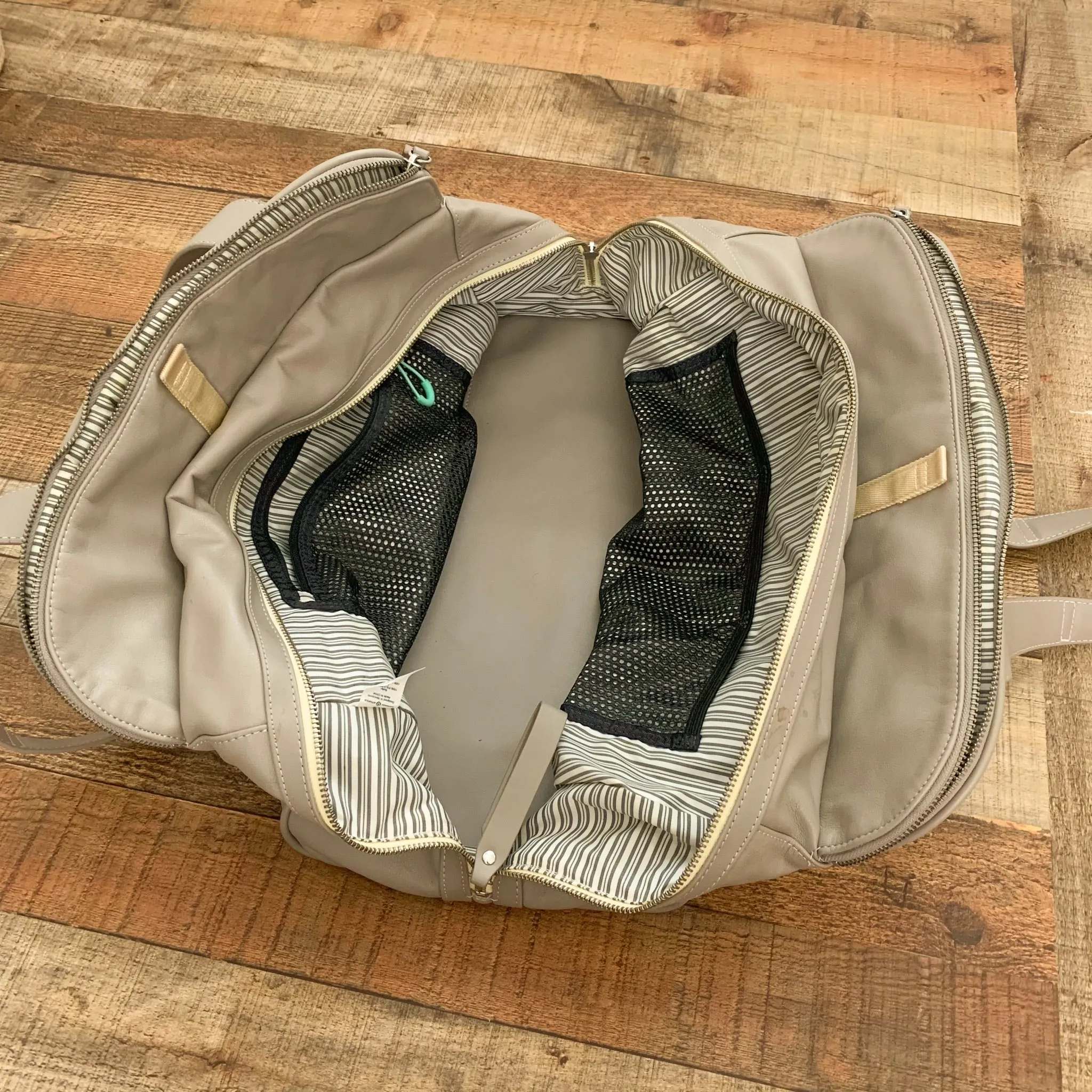 Lululemon Grey Multi Pocket Gym Bag