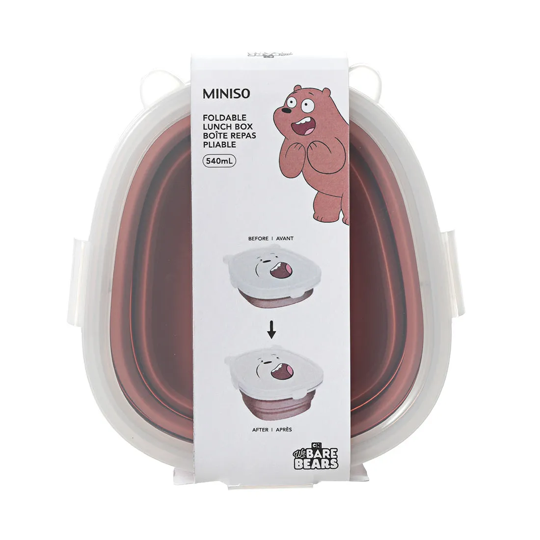 MINISO We Bare Bears Collection 4.0 Foldable Lunch Box 540mL