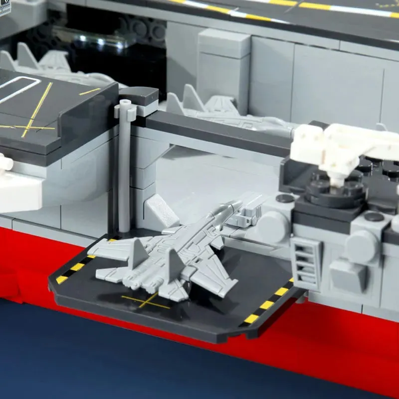 MOC Military WW2 Aircraft Carrier Warship Bricks Toys