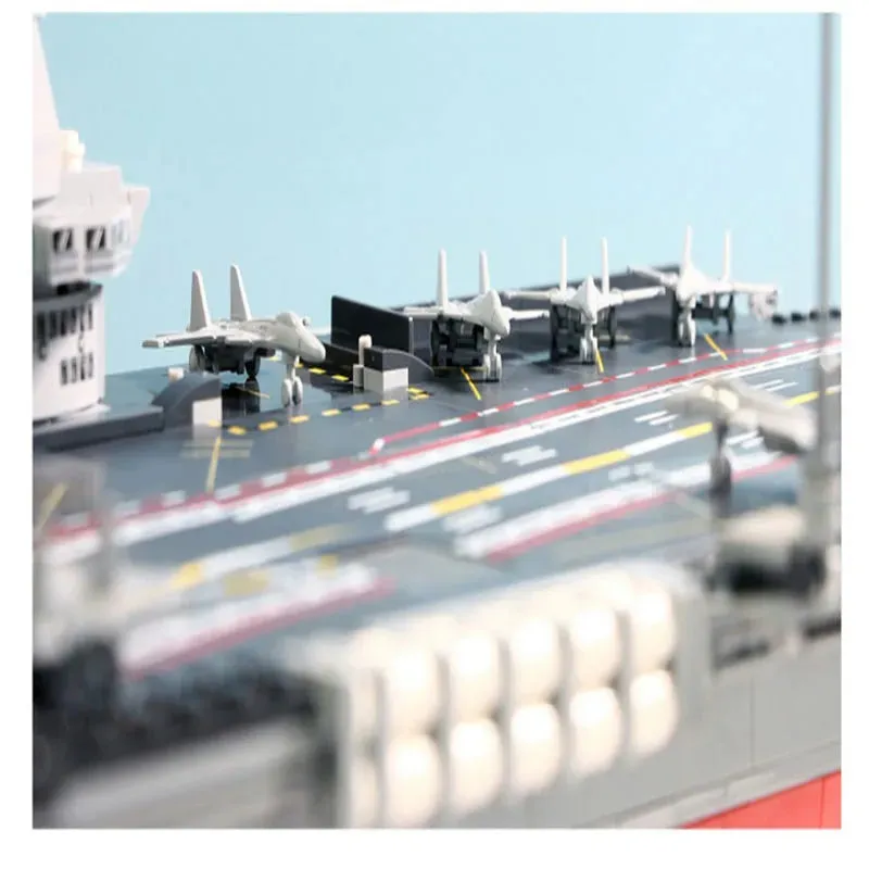 MOC Military WW2 Aircraft Carrier Warship Bricks Toys