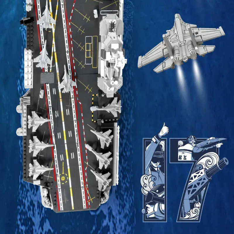 MOC Military WW2 Aircraft Carrier Warship Bricks Toys