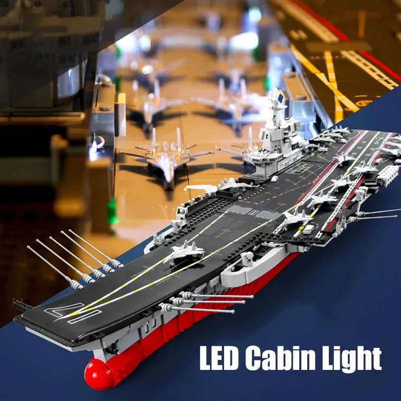 MOC Military WW2 Aircraft Carrier Warship Bricks Toys