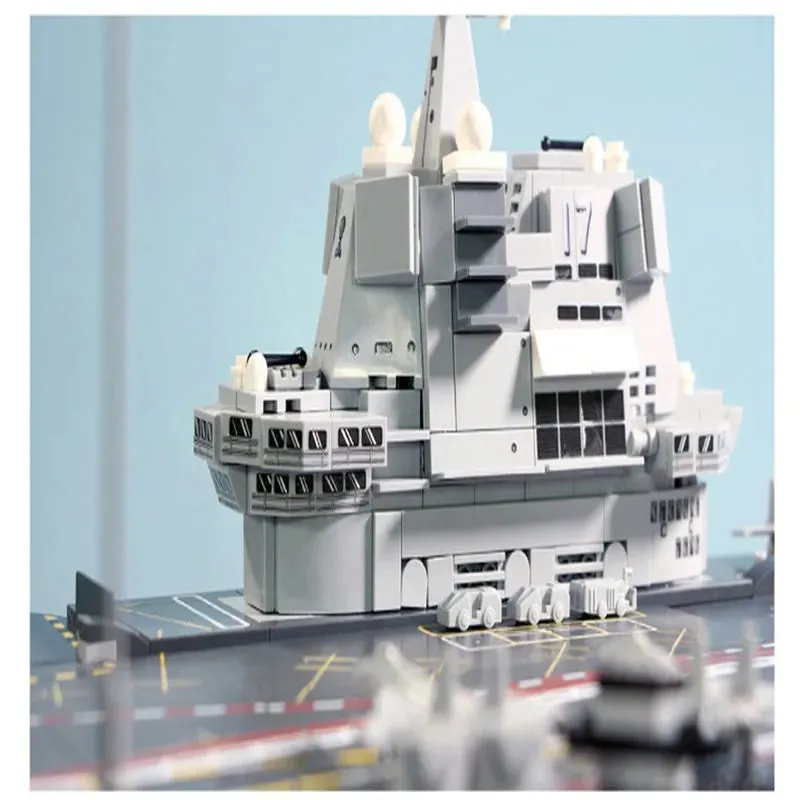 MOC Military WW2 Aircraft Carrier Warship Bricks Toys