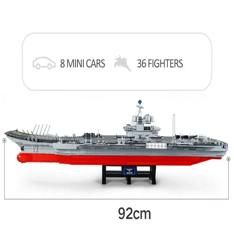 MOC Military WW2 Aircraft Carrier Warship Bricks Toys