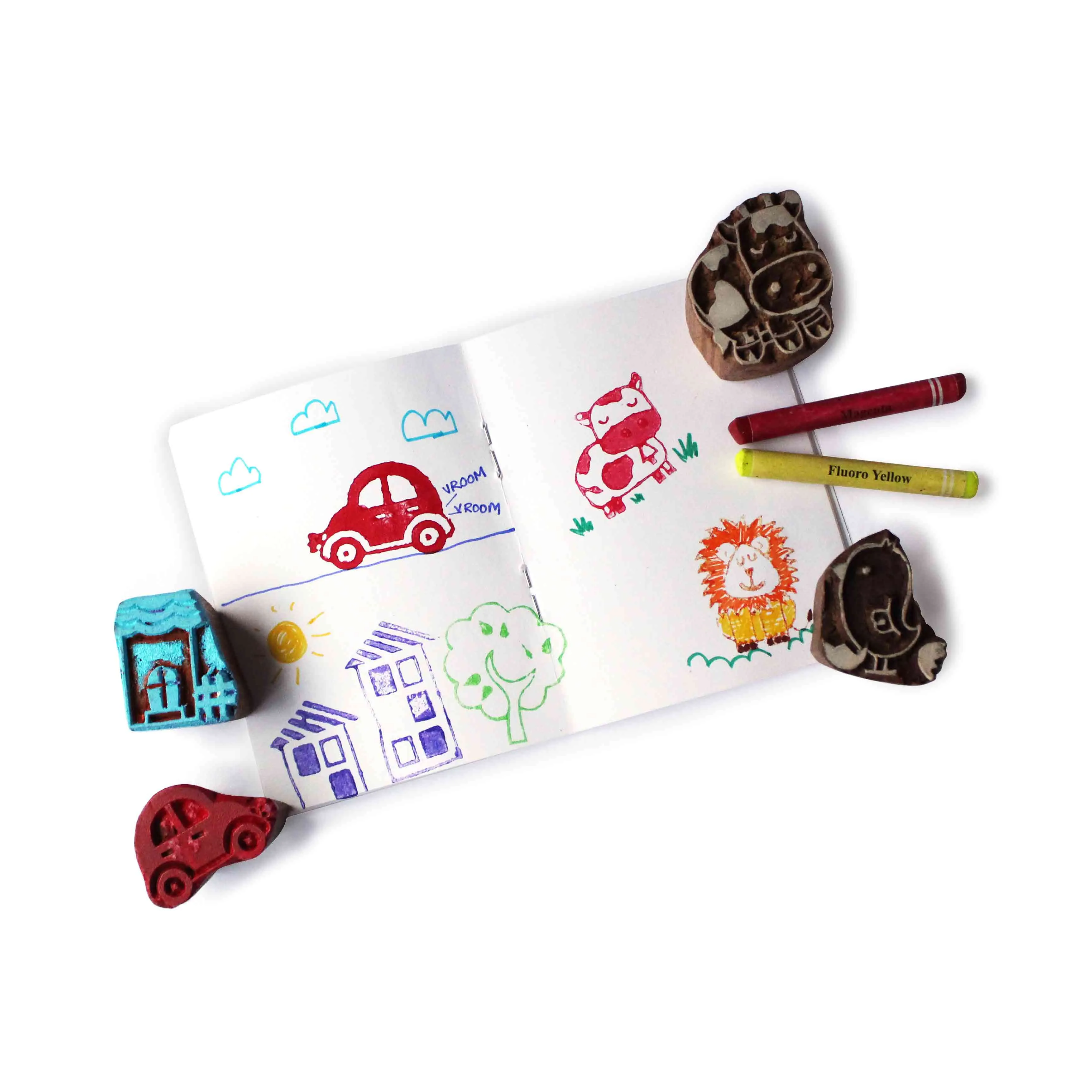 Mommy and Me Wooden Stamps set  - 3 Years 