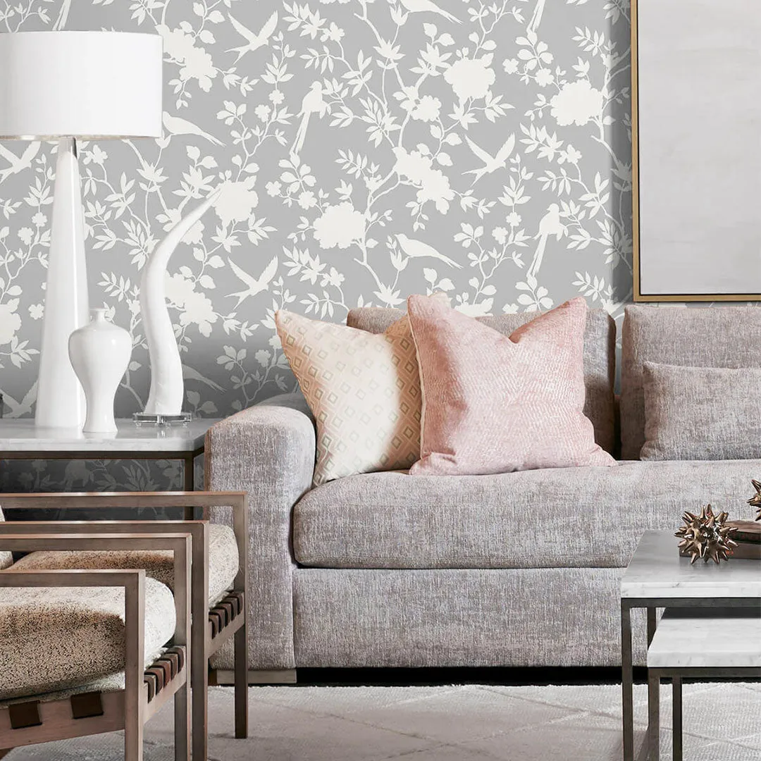 Mono Toile Peel-and-Stick Luxe Haven Wallpaper