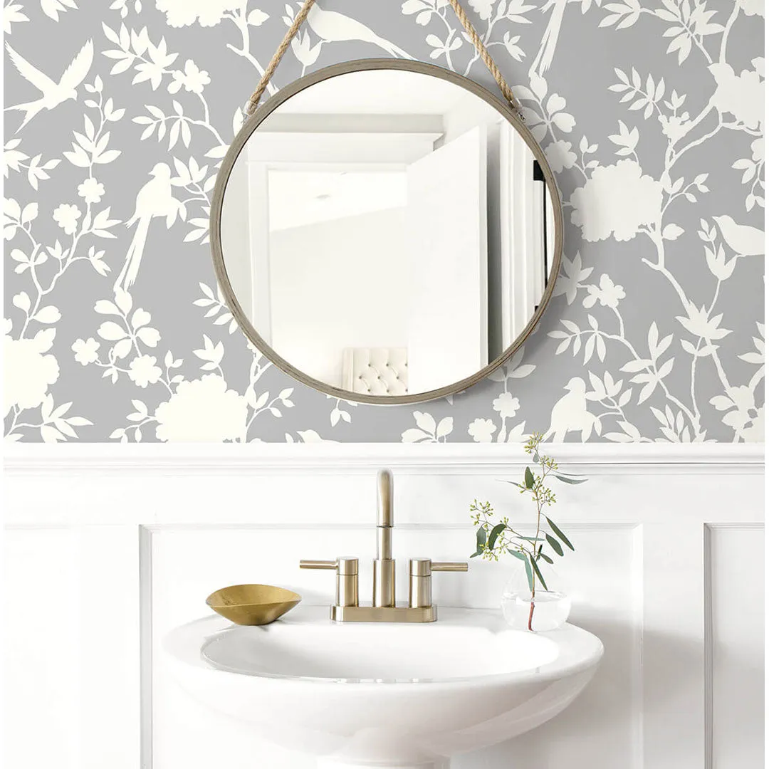 Mono Toile Peel-and-Stick Luxe Haven Wallpaper
