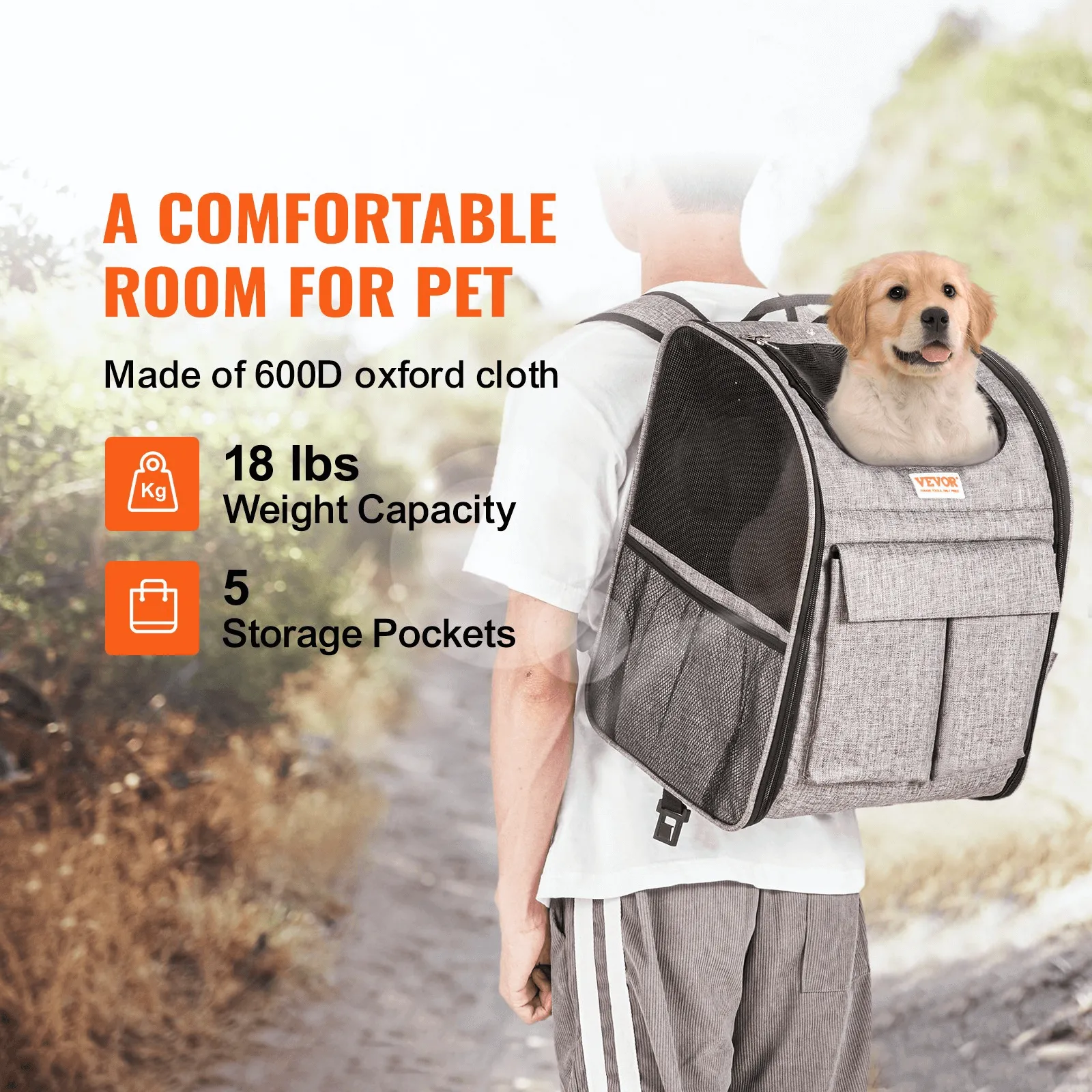 Pet Carrier with Wheels, Rolling Pet Carrier with Telescopic Handle