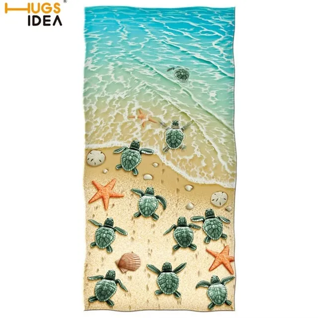Quick-dry Beach Towel: Sea Turtles