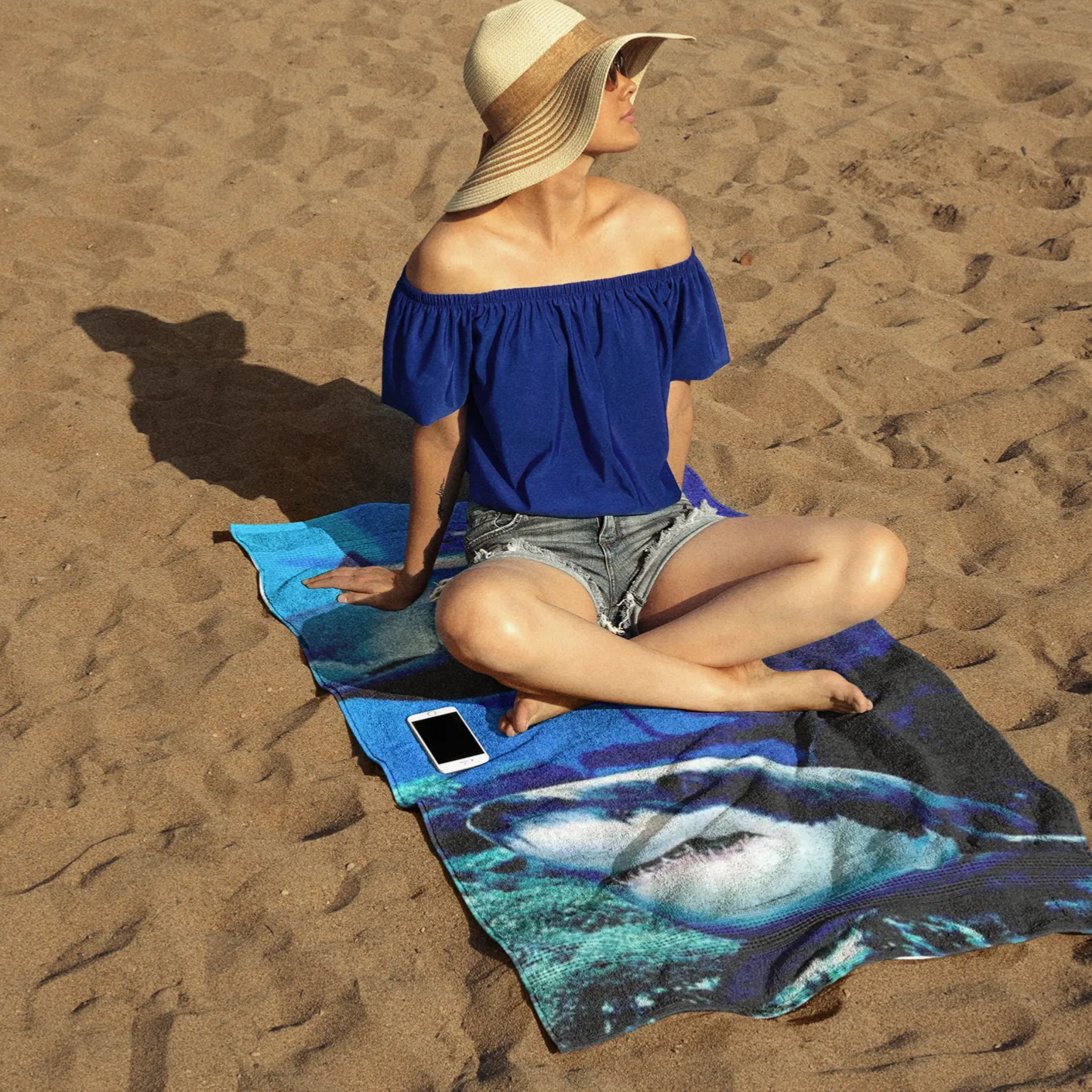 Quick-dry Towel: Great White Shark