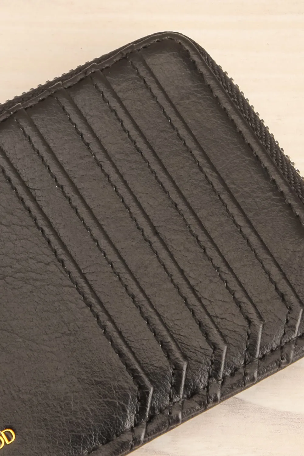 Quinn Black | Vegan Leather Card Wallet