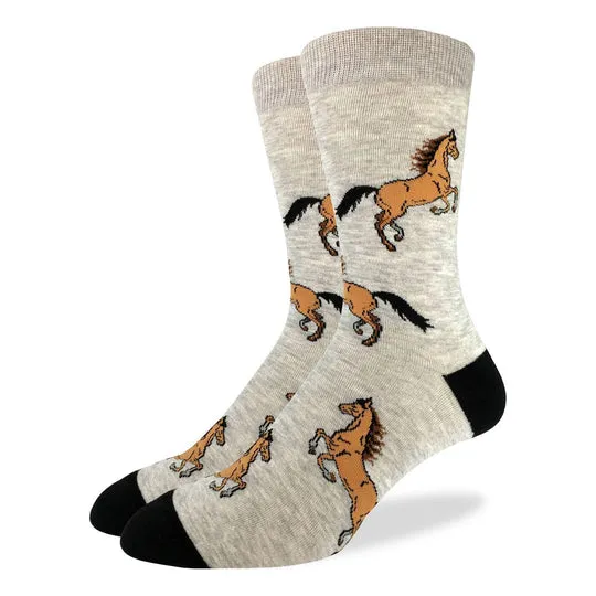 "Horses" Cotton Crew Socks by Good Luck Sock