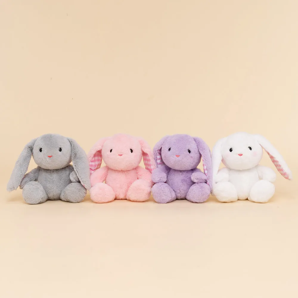 Rabbit Family with 4 Babies Plush Playset Animals Stuffed Gift Set for Toddler