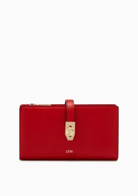 Re-Edit Lucky Semi Long Wallet Red