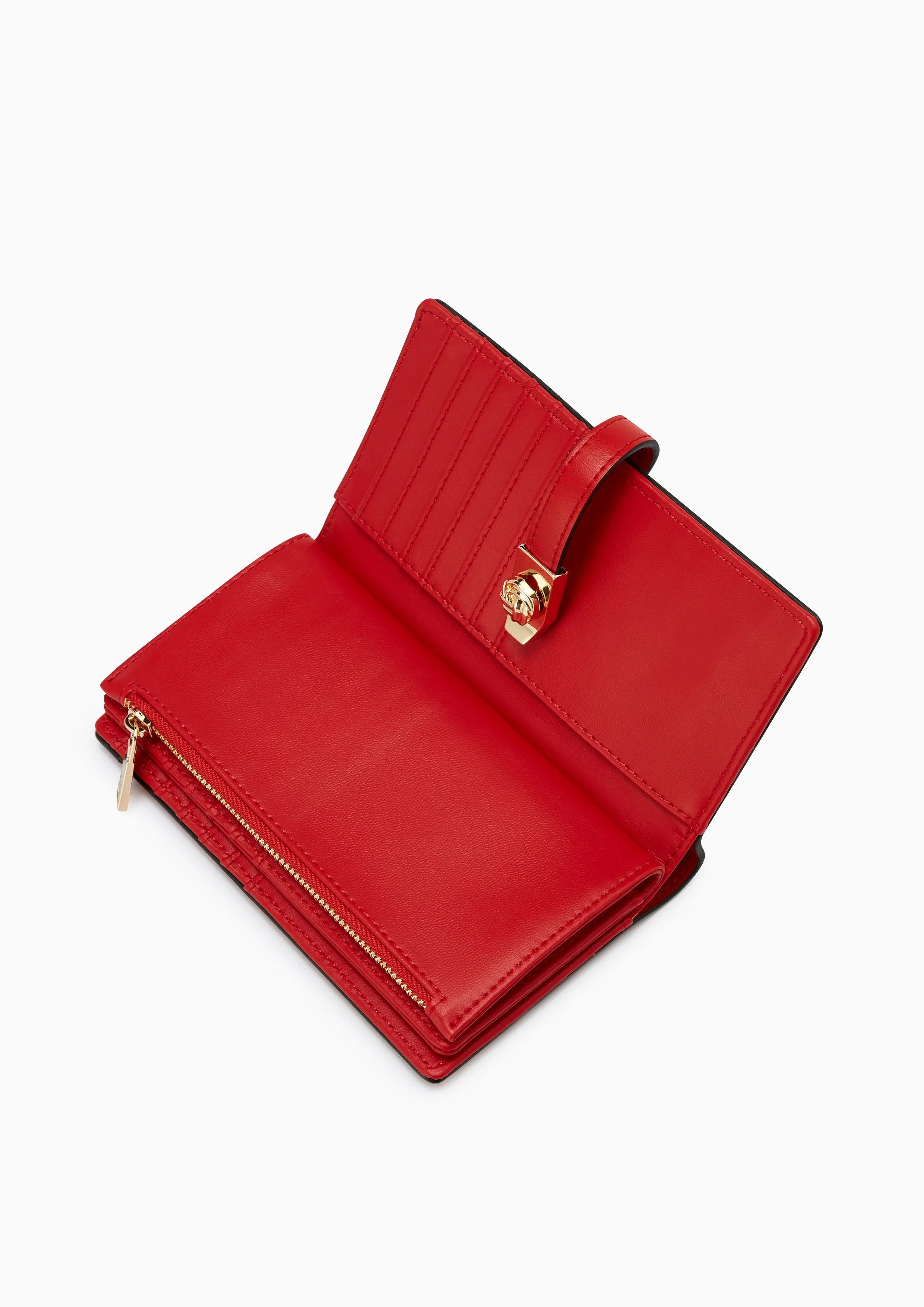 Re-Edit Lucky Semi Long Wallet Red