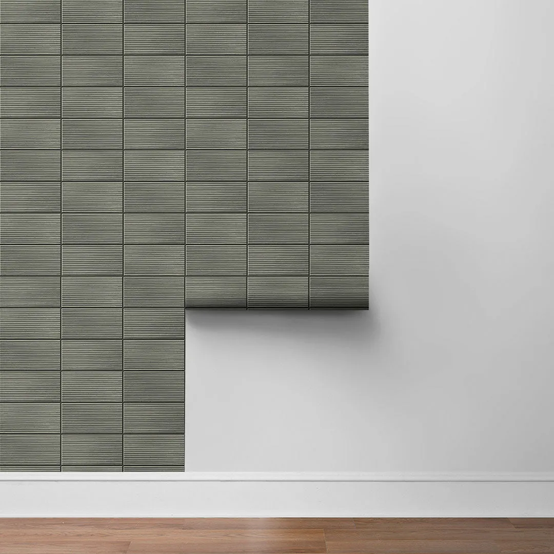 Rib Tile Peel-and-Stick Luxe Haven Wallpaper