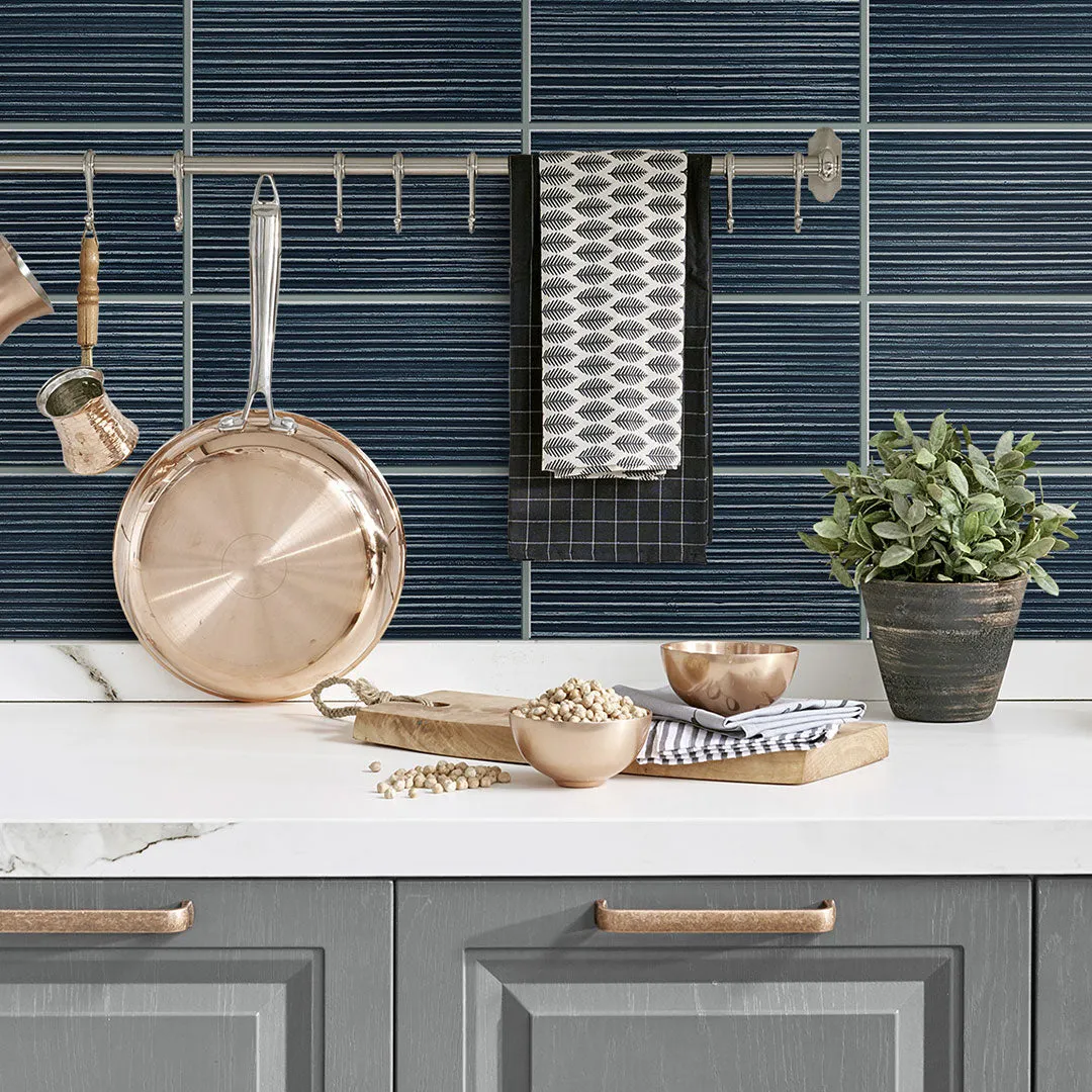 Rib Tile Peel-and-Stick Luxe Haven Wallpaper
