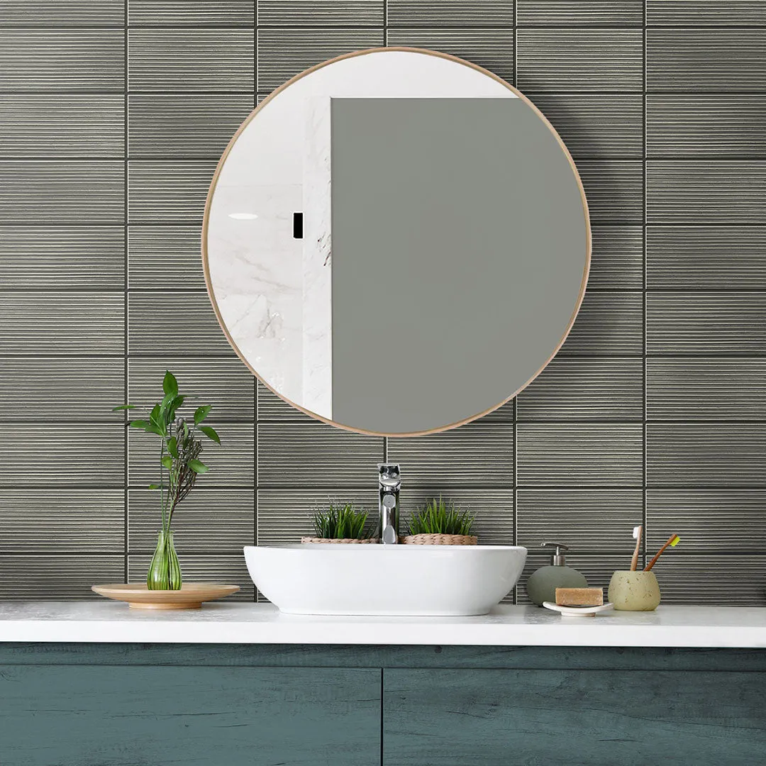 Rib Tile Peel-and-Stick Luxe Haven Wallpaper