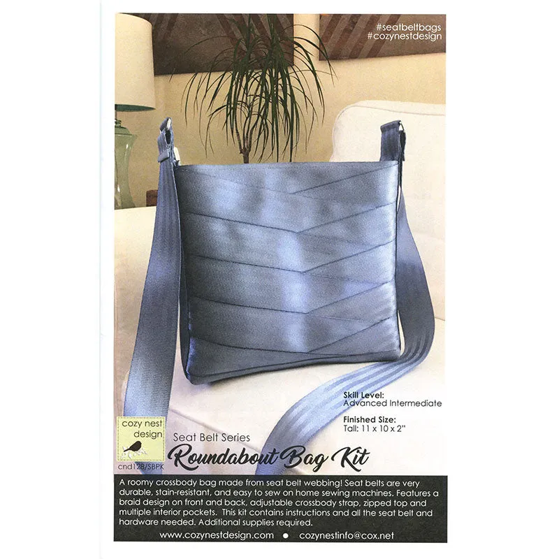 Roundabout Bag Seat Belt Kit - Tall Steel Blue