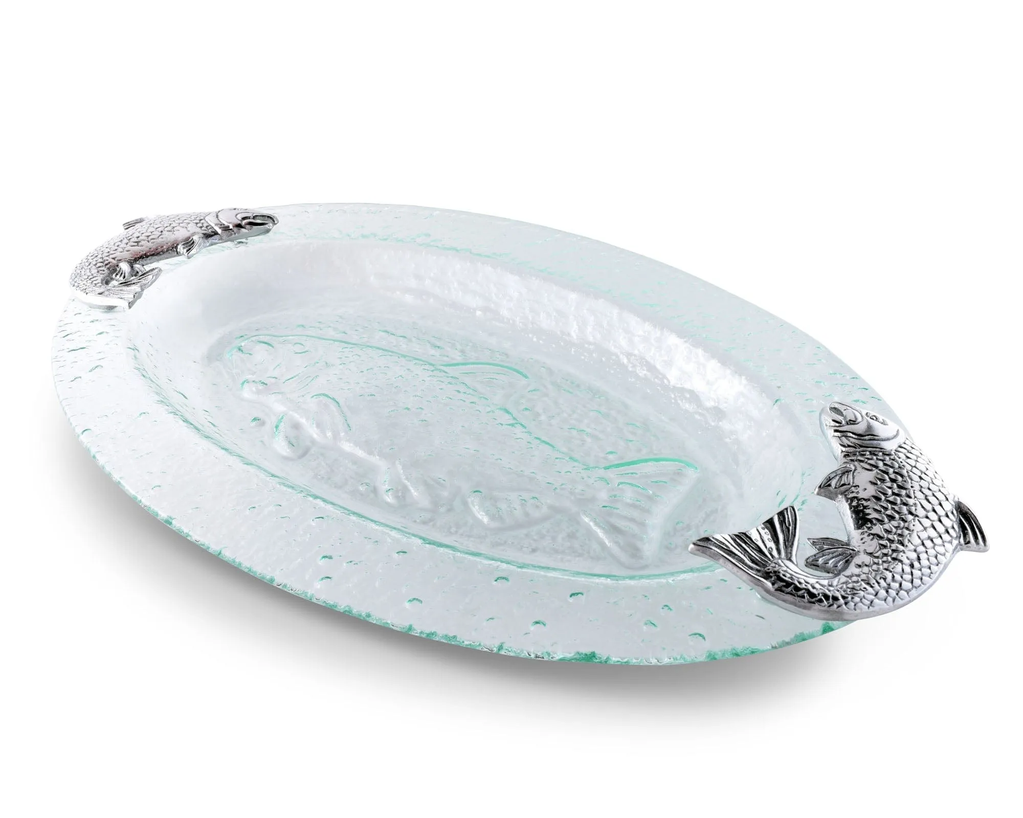 Salmon Glass Platter