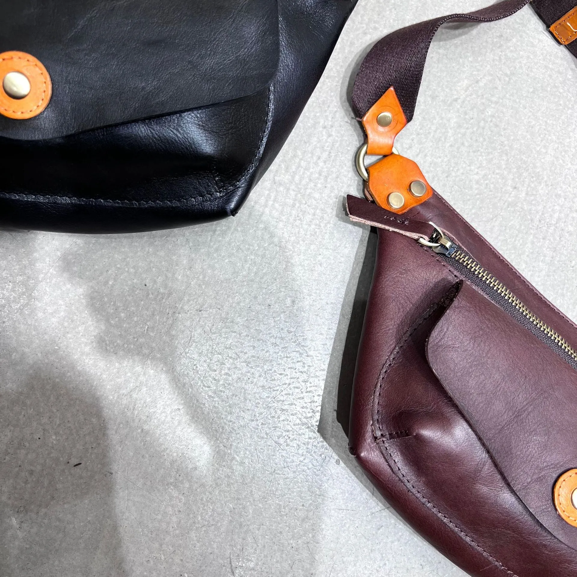 Small Handmade Women's Leather Crossbody Sling Bag Chest Bag For Women