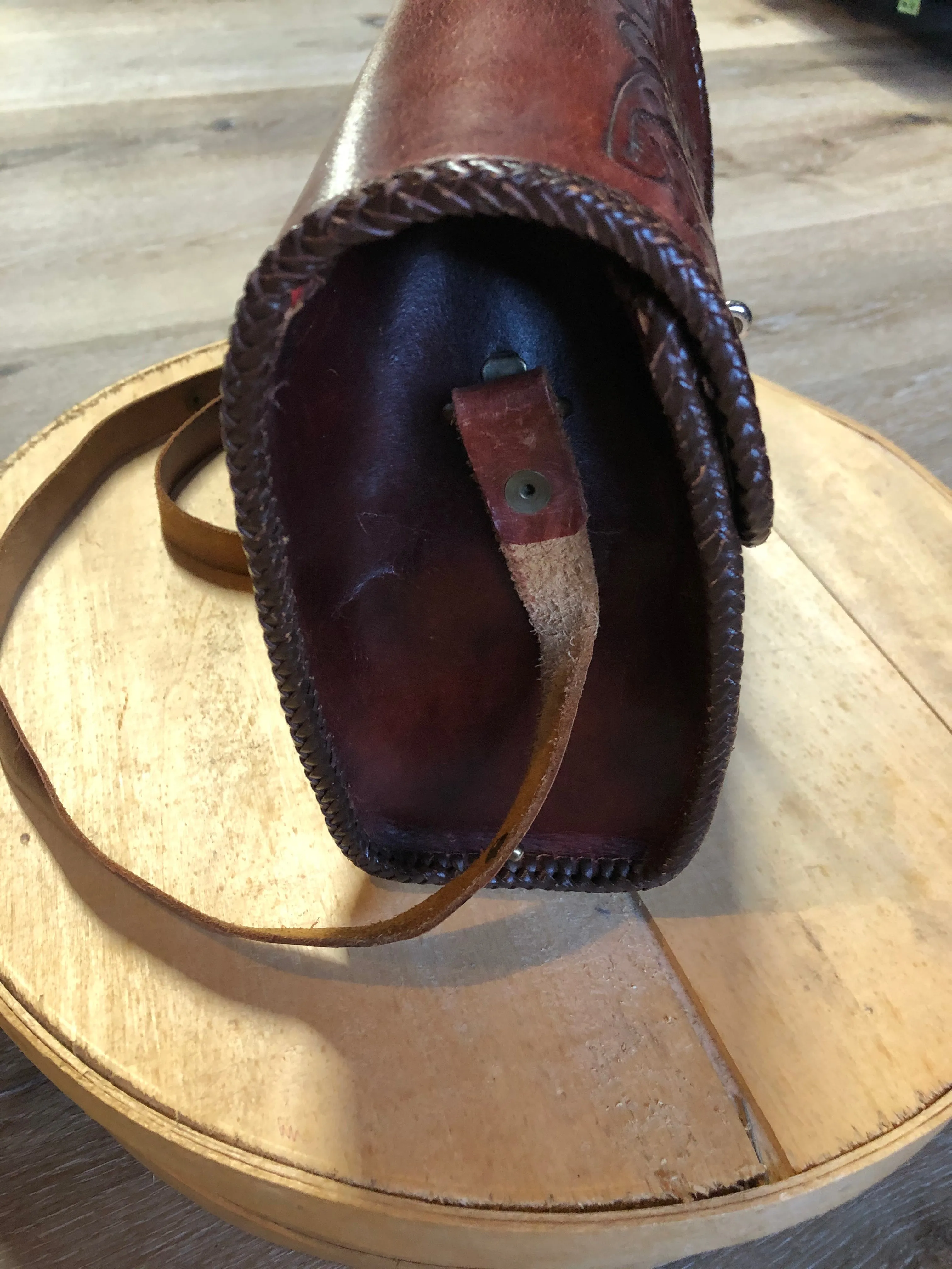 Vintage Brown Leather Handbag, SOLD