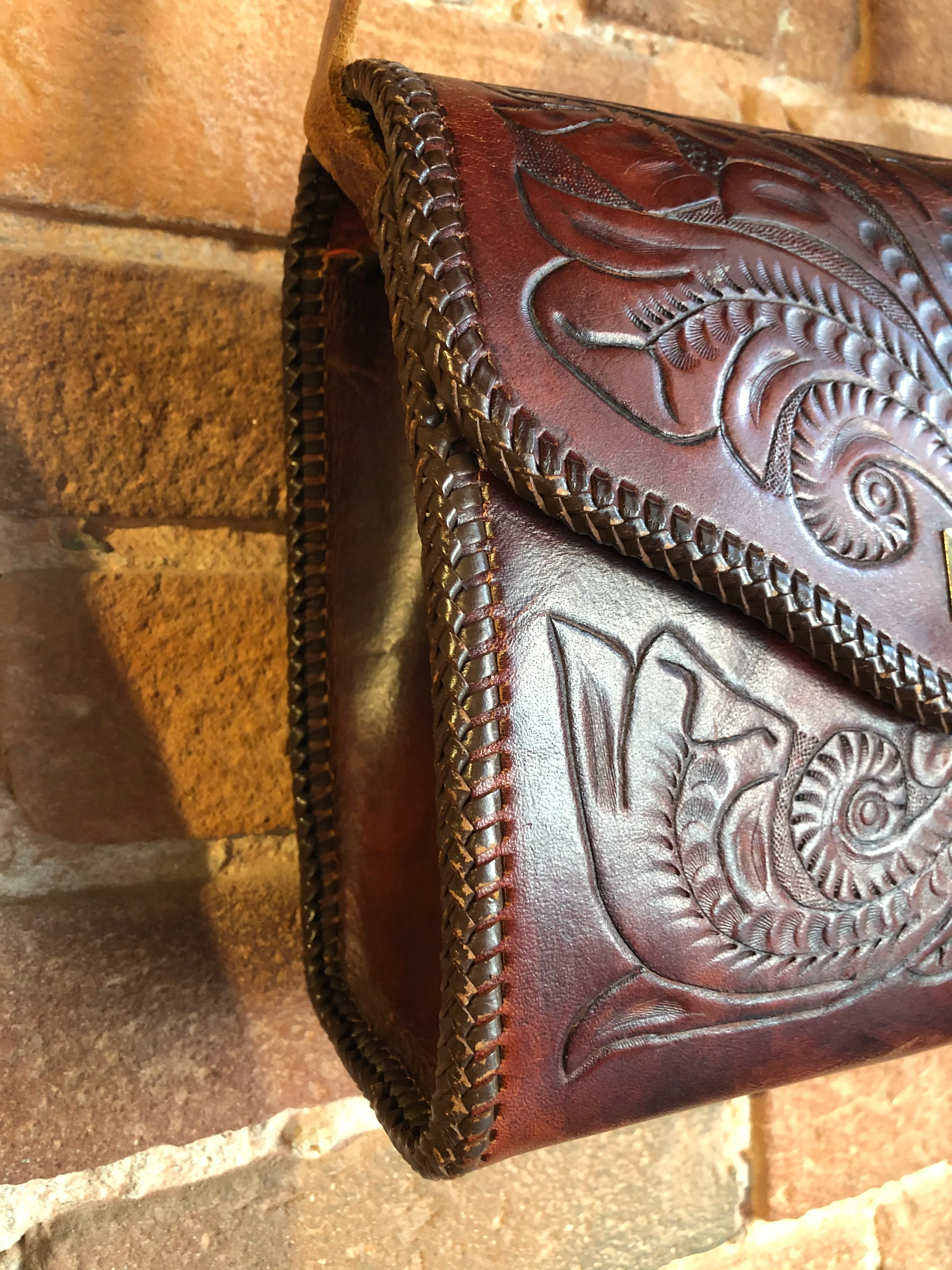 Vintage Brown Leather Handbag, SOLD
