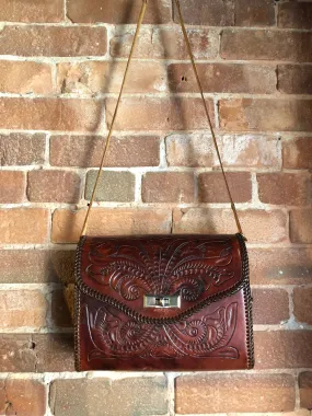 Vintage Brown Leather Handbag, SOLD