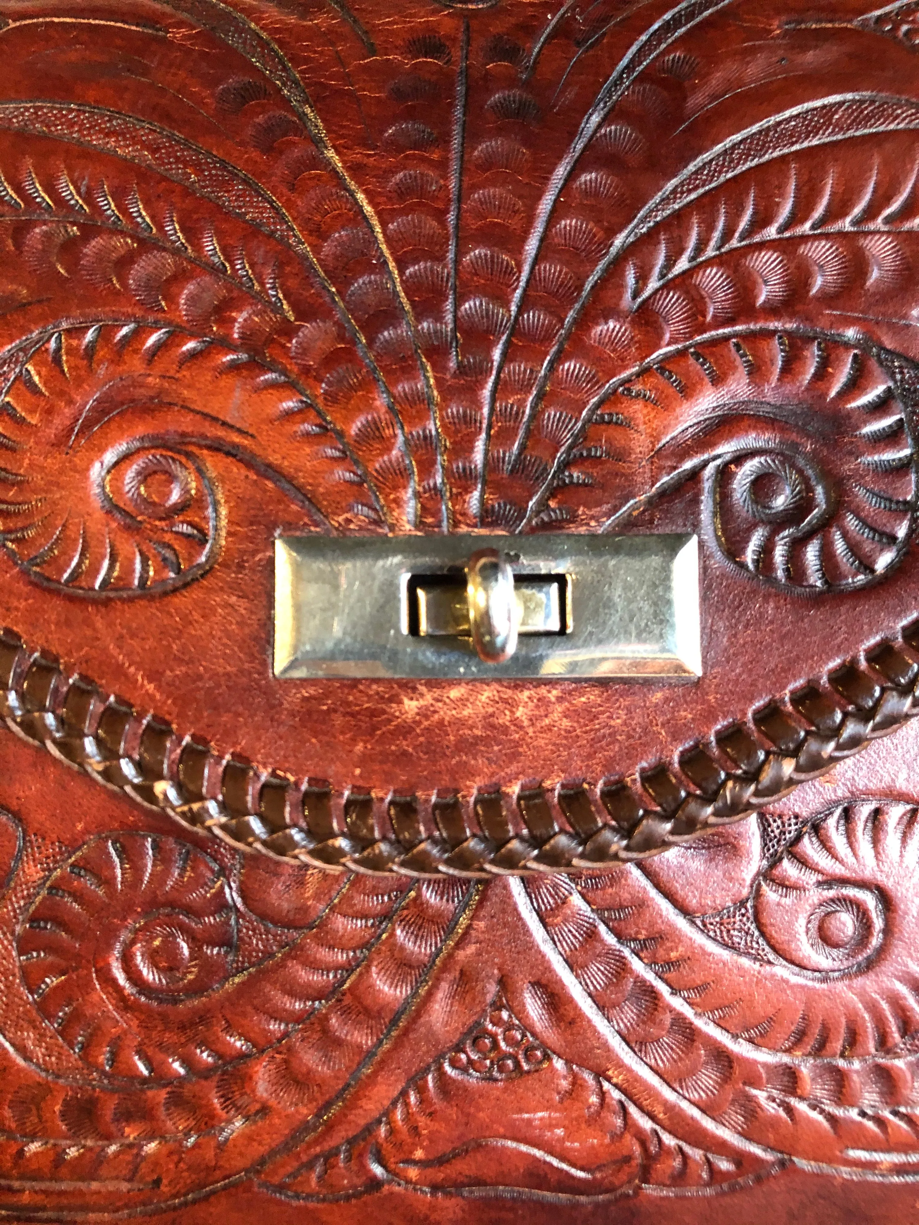 Vintage Brown Leather Handbag, SOLD