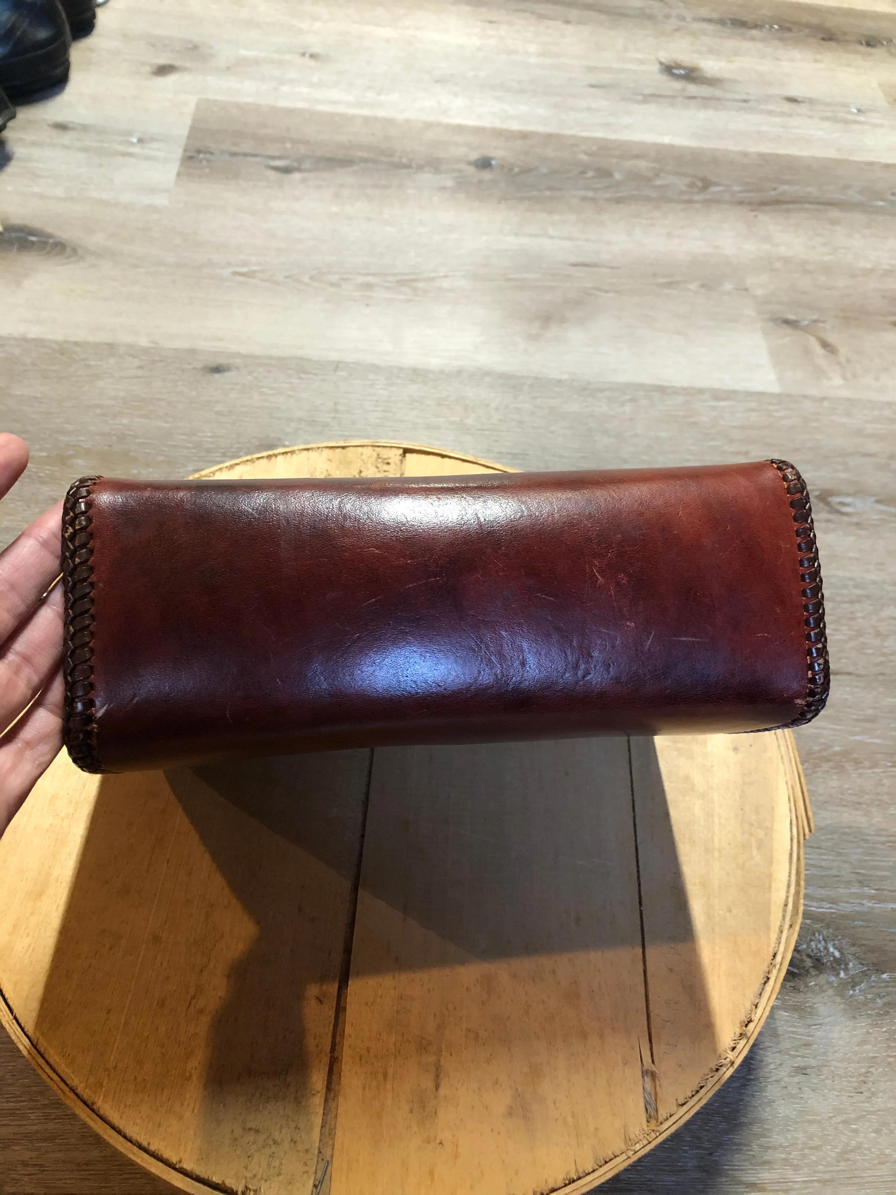 Vintage Brown Leather Handbag, SOLD