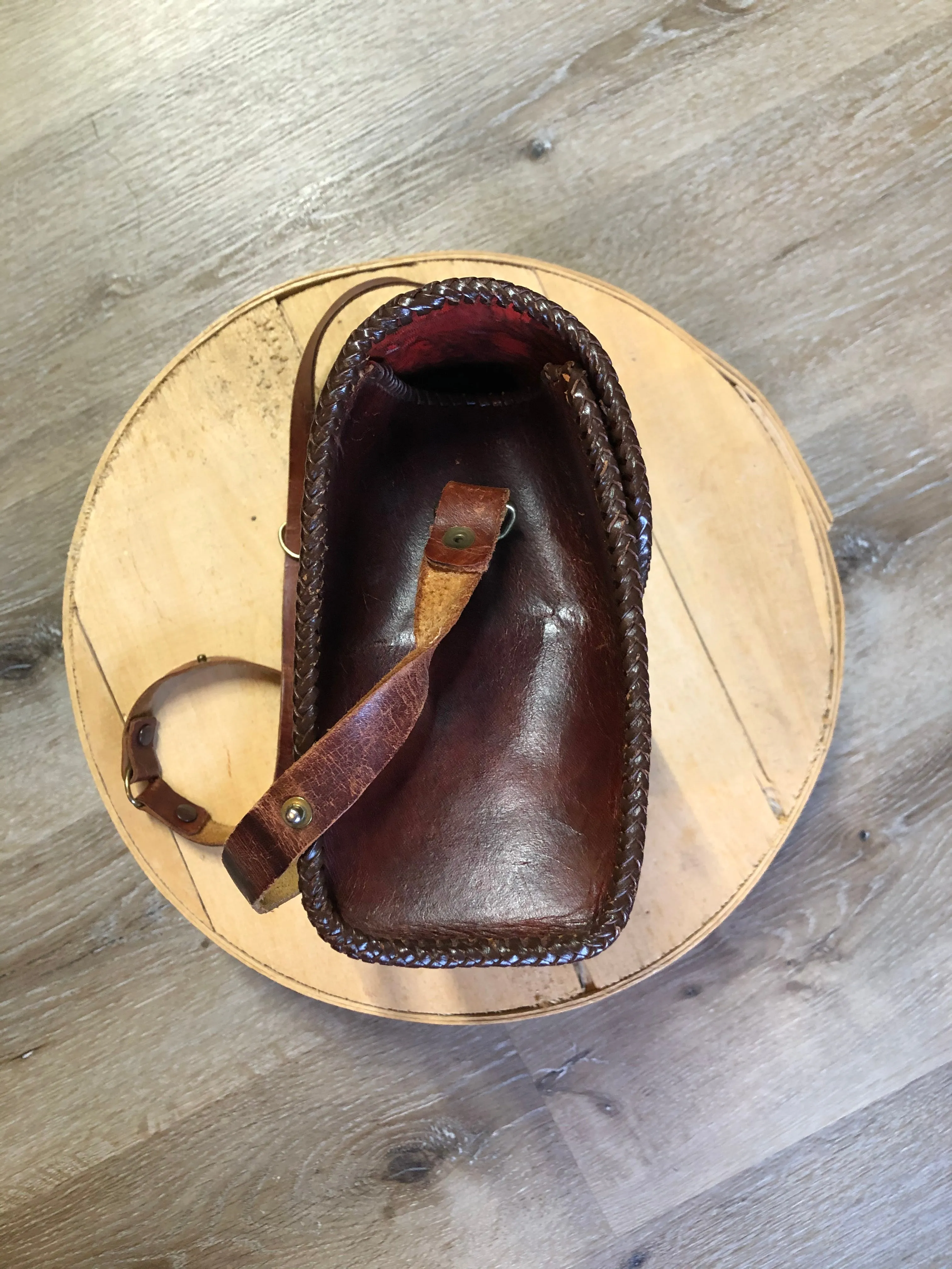 Vintage Brown Leather Handbag, SOLD