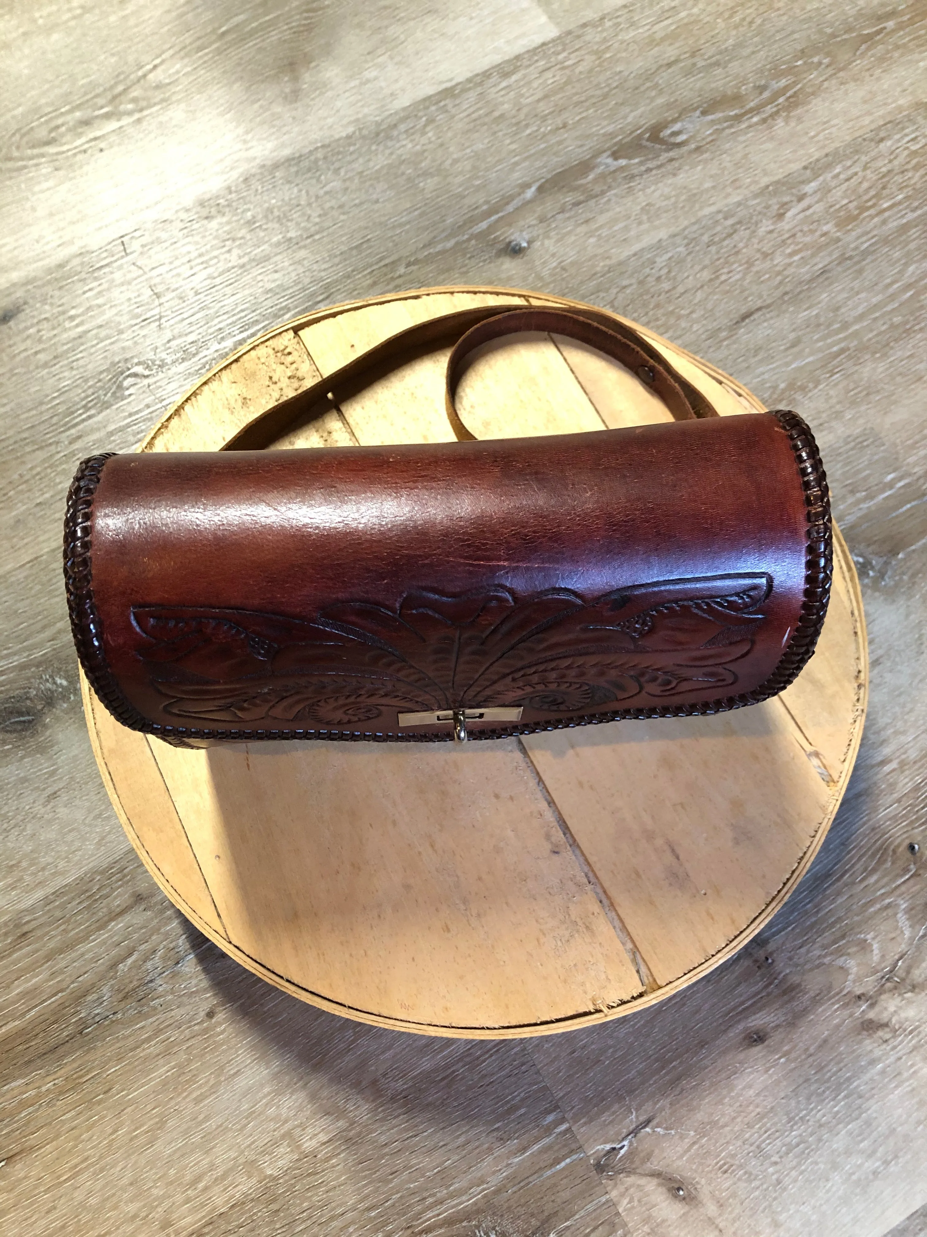 Vintage Brown Leather Handbag, SOLD