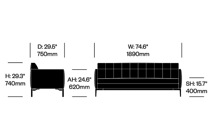 Volage EX-S Slim Sofa