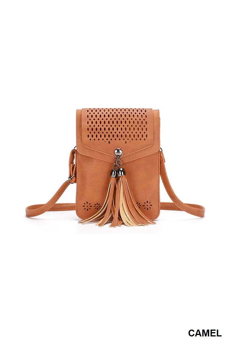 Western crossbody phone purse flap shoulder bag