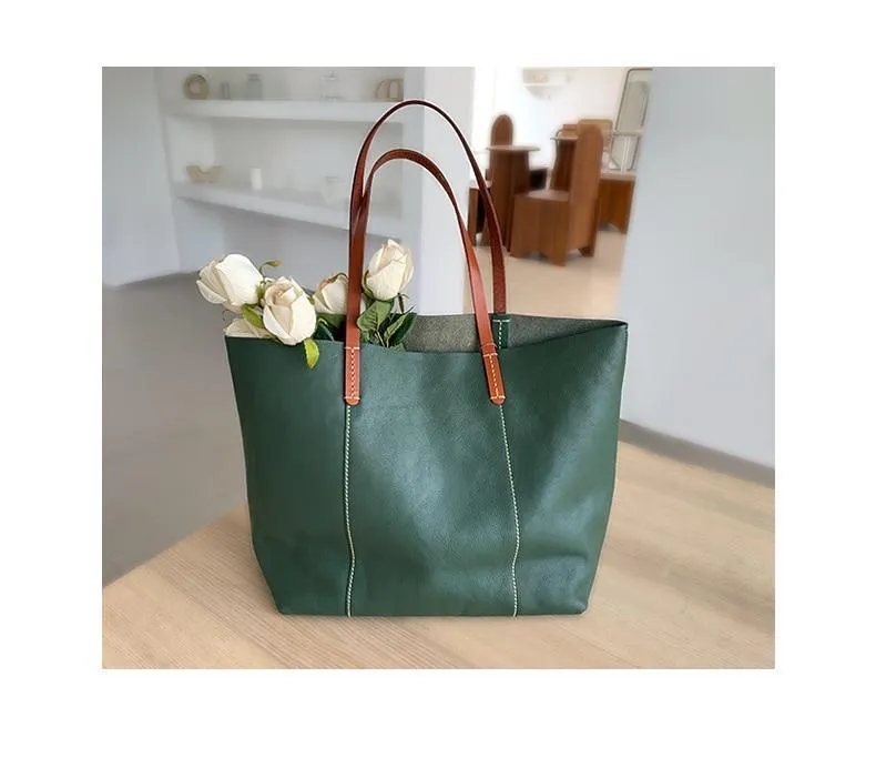 Women's Deluxe Genuine Cowhide Leather Totes