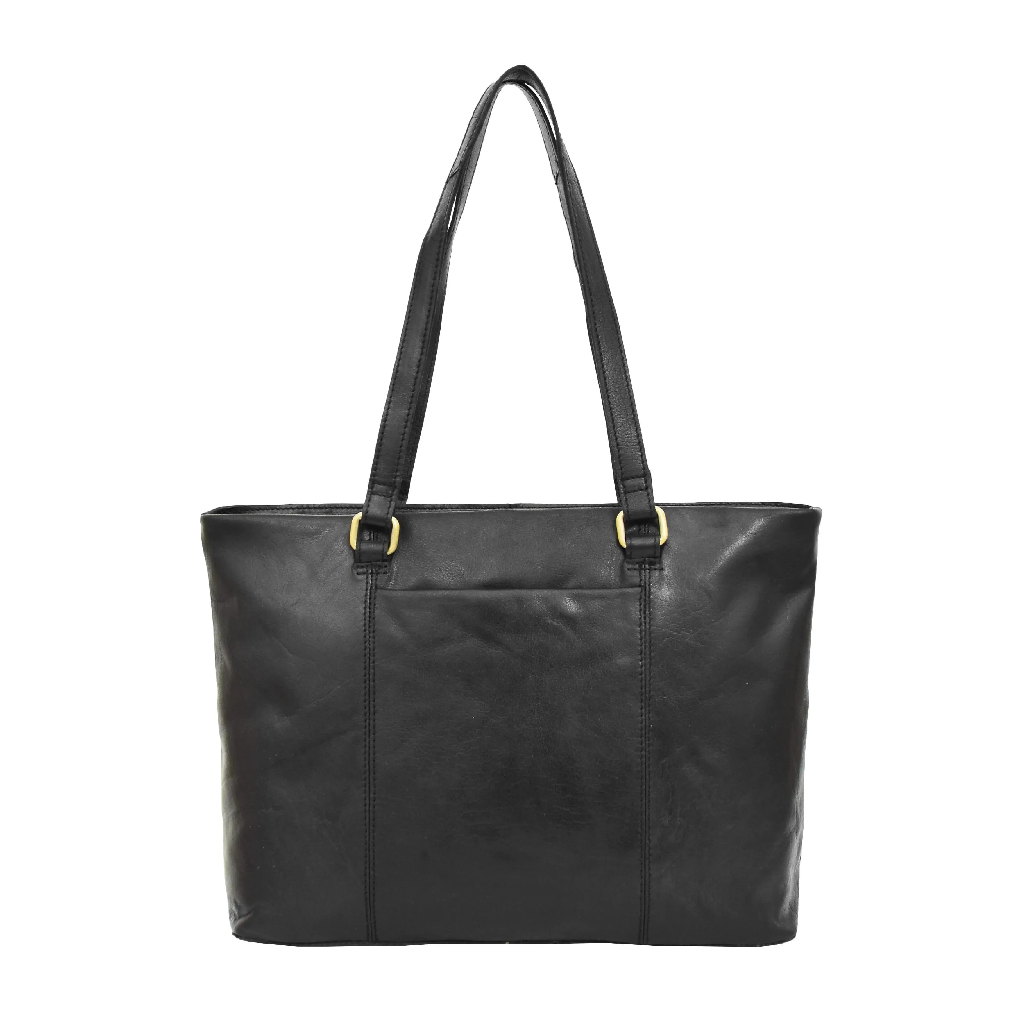 Womens Leather Classic Shopper Bag Lima Black