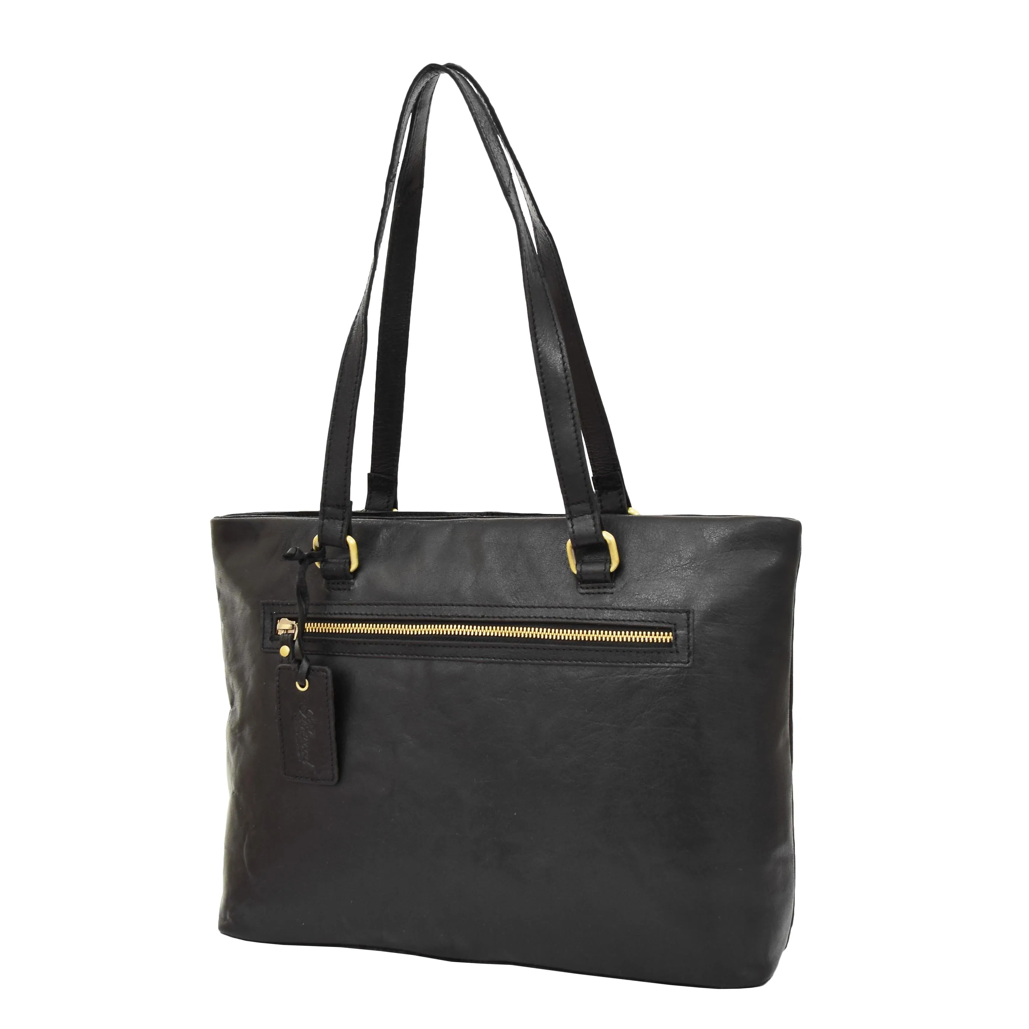 Womens Leather Classic Shopper Bag Lima Black