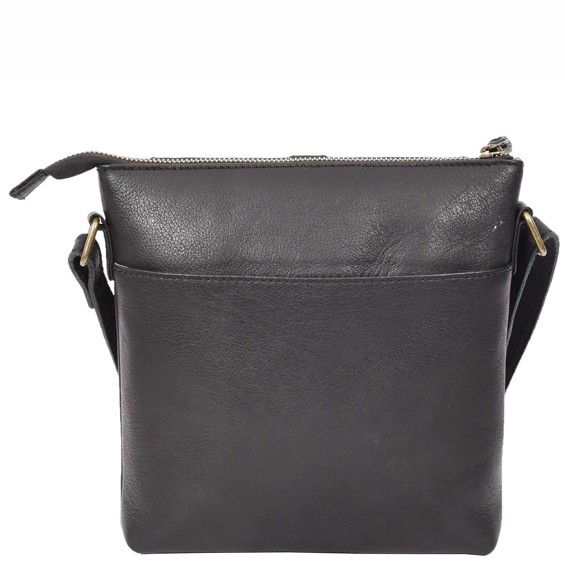 Womens Leather Cross Body Shoulder Bag Corfu Black