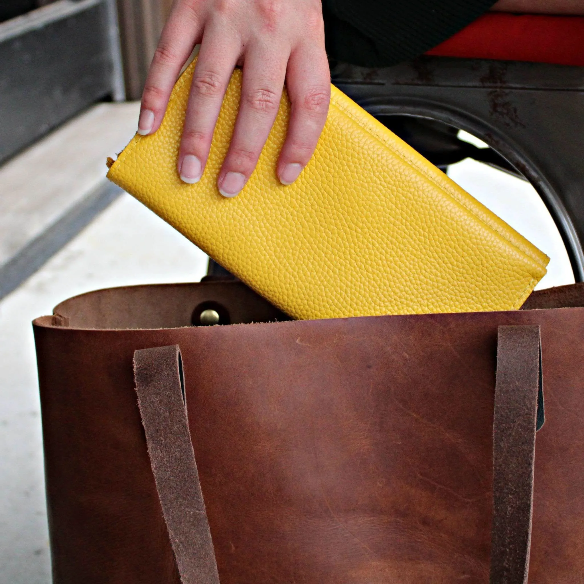 Yellow Leather Wallet
